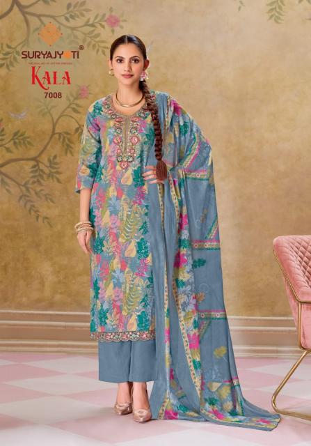 Suryajyoti Kala Vol-7 – Kurti Pant With Dupatta - Wholesale Catalog