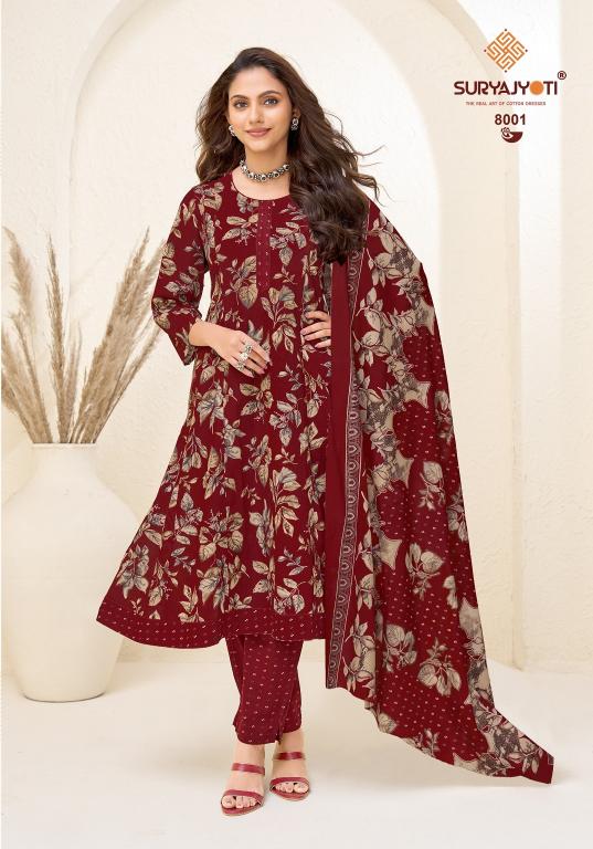 Suryajyoti Rashi Vol-8 – Anarkali Style Kurti Pant With Dupatta - Wholesale Catalog