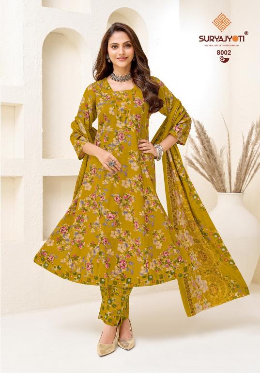 Suryajyoti Rashi Vol-8 – Anarkali Style Kurti Pant With Dupatta - Wholesale Catalog