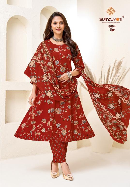 Suryajyoti Rashi Vol-8 – Anarkali Style Kurti Pant With Dupatta - Wholesale Catalog