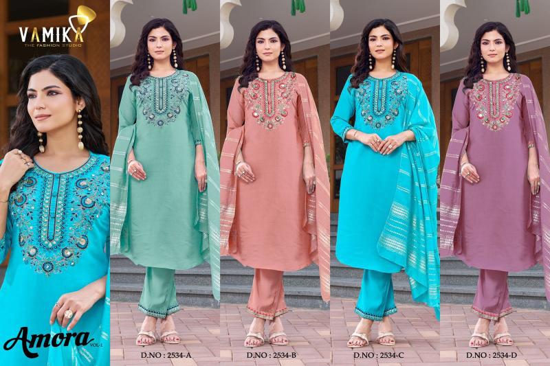 Vamika Amora (D.NO.2534A To 2534D) catalog kurties wholesale in mumbai