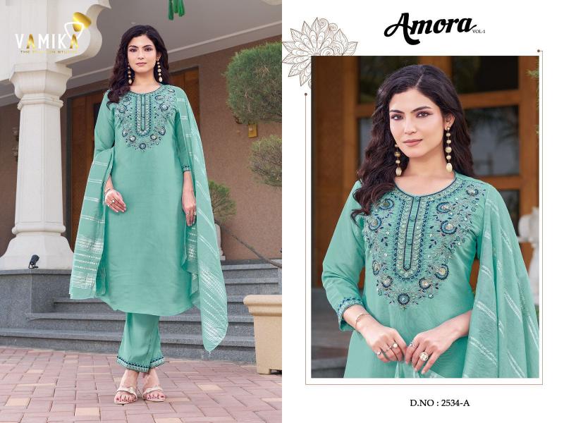 Vamika Amora (D.NO.2534A To 2534D) catalog kurties wholesale in mumbai