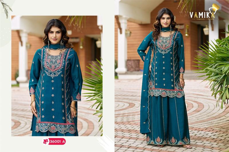 Vamika Ashima Vol 3 (D.NO.36001A to 36001D) catalog wholesale lucknowi chikan kurtis