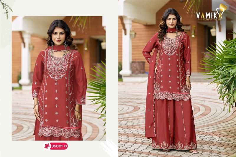 Vamika Ashima Vol 3 (D.NO.36001A to 36001D) catalog wholesale lucknowi chikan kurtis