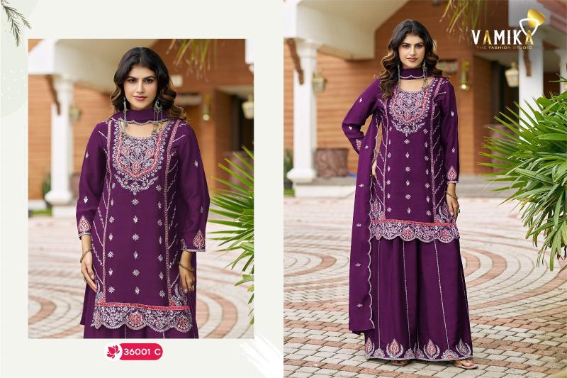 Vamika Ashima Vol 3 (D.NO.36001A to 36001D) catalog wholesale lucknowi chikan kurtis