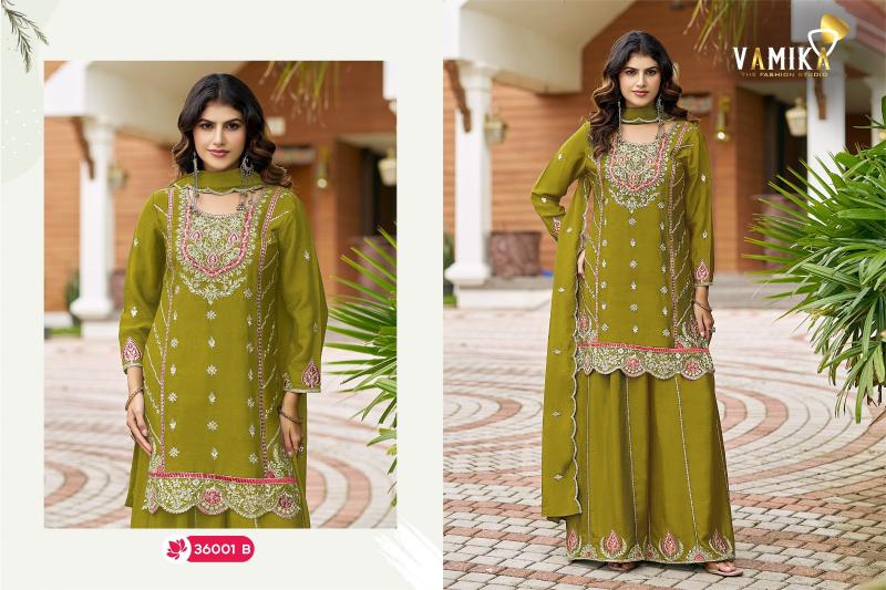 Vamika Ashima Vol 3 (D.NO.36001A to 36001D) catalog wholesale lucknowi chikan kurtis