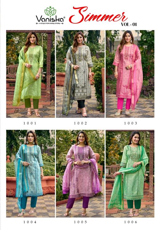 Vaniska Simmer vol 1 catalog wholesale kurti shops with brand name