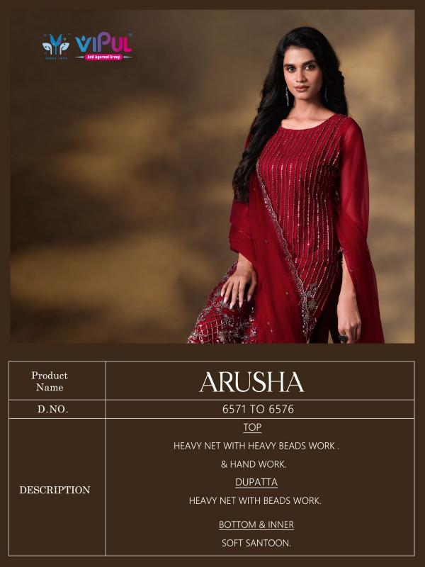 Vipul Arusha catalog wholesale salwar kameez catalogue with price