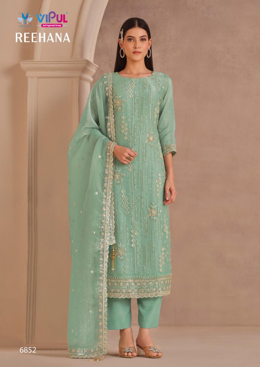 Vipul Reehana 6851 to 6856 catalog mumbai wholesale salwar kameez