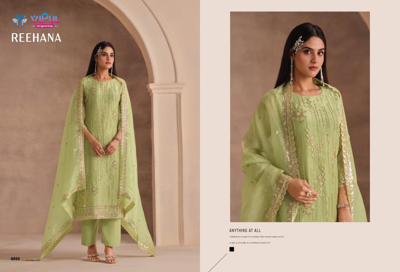 Vipul Reehana 6851 to 6856 catalog mumbai wholesale salwar kameez