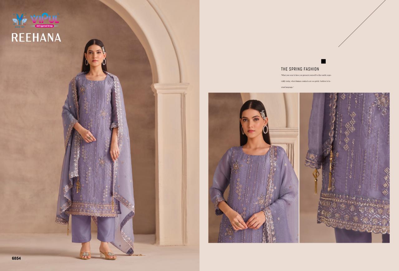 Vipul Reehana 6851 to 6856 catalog mumbai wholesale salwar kameez