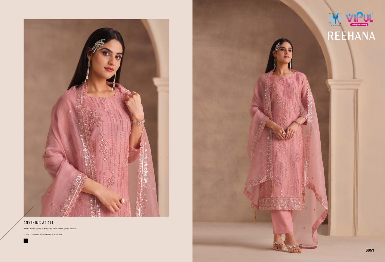 Vipul Reehana 6851 to 6856 catalog mumbai wholesale salwar kameez