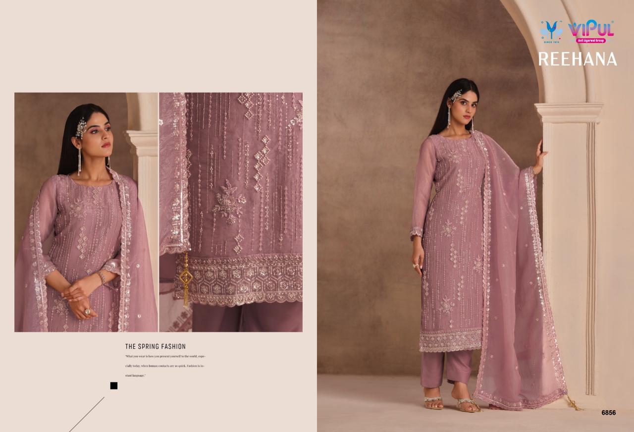 Vipul Reehana 6851 to 6856 catalog mumbai wholesale salwar kameez