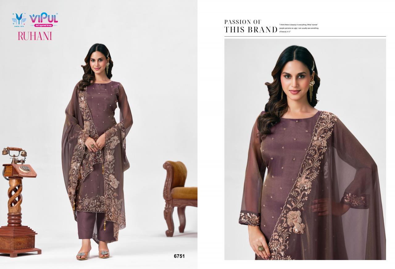 Vipul Ruhani catalog ludhiana design salwar kameez wholesale exporter