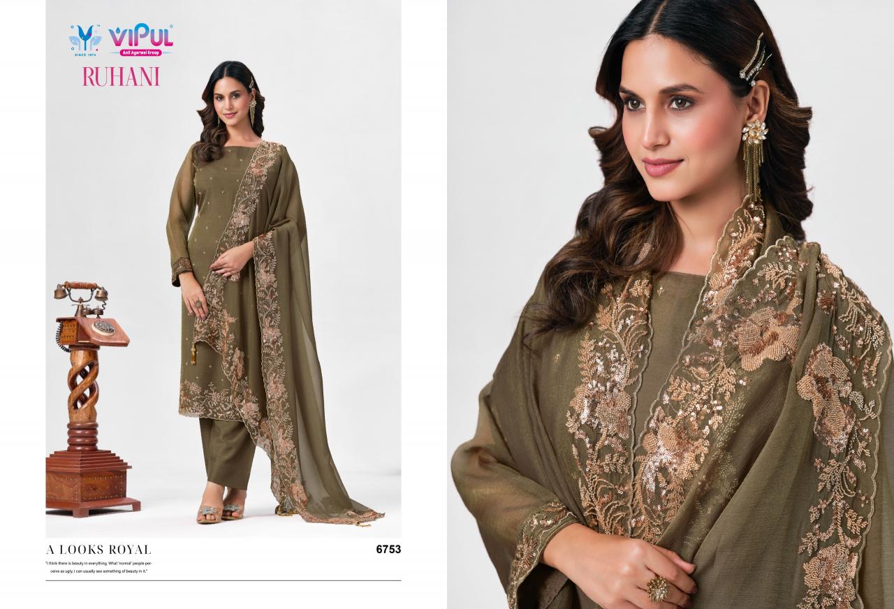 Vipul Ruhani catalog ludhiana design salwar kameez wholesale exporter