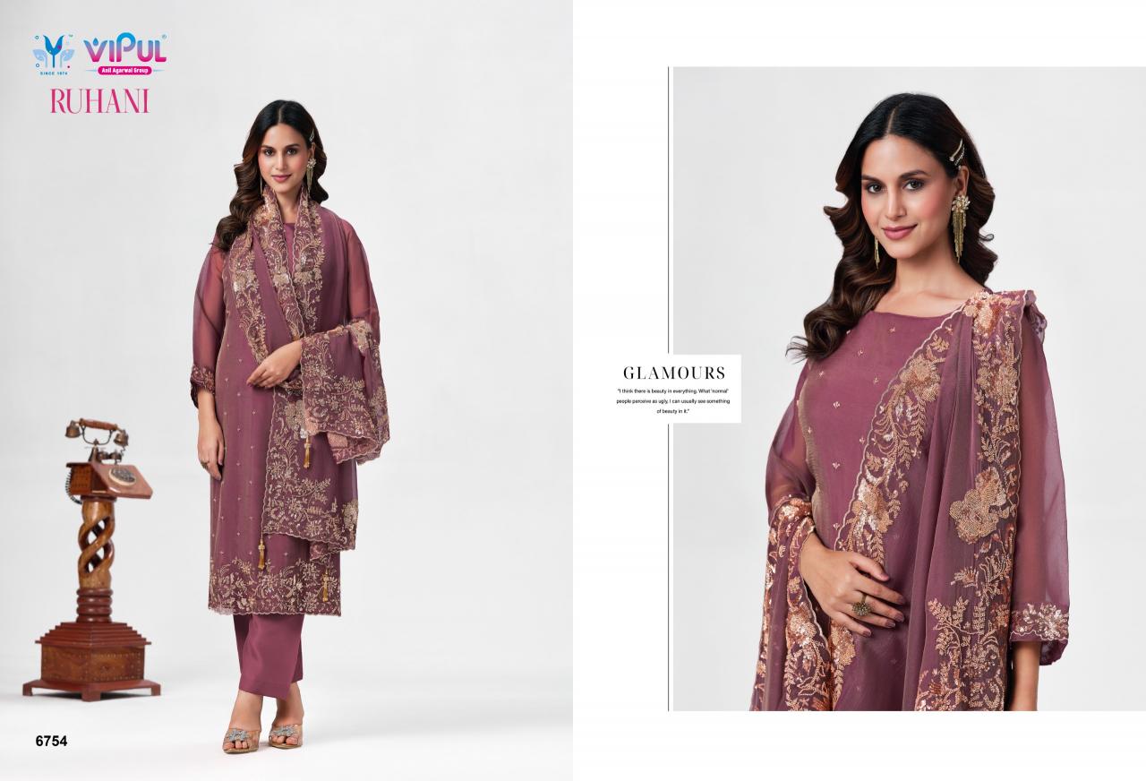 Vipul Ruhani catalog ludhiana design salwar kameez wholesale exporter