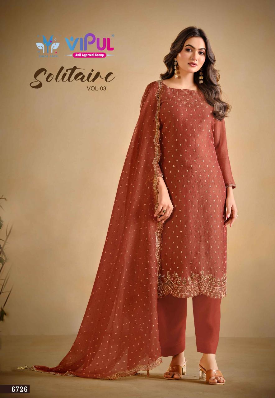 Vipul Solitaire vol 3 catalog salwar kameez catalog wholesale