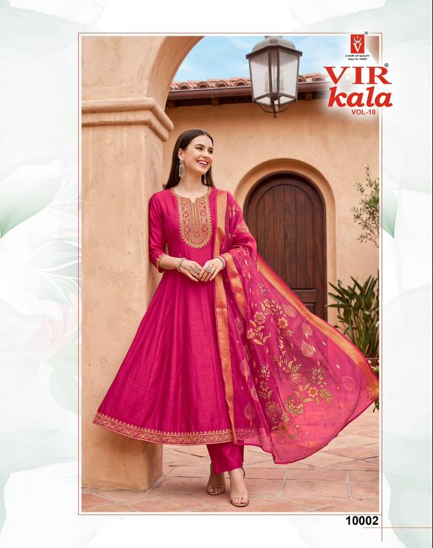 Vir Kala vol 10 catalog wholesale embroidery work kurtis