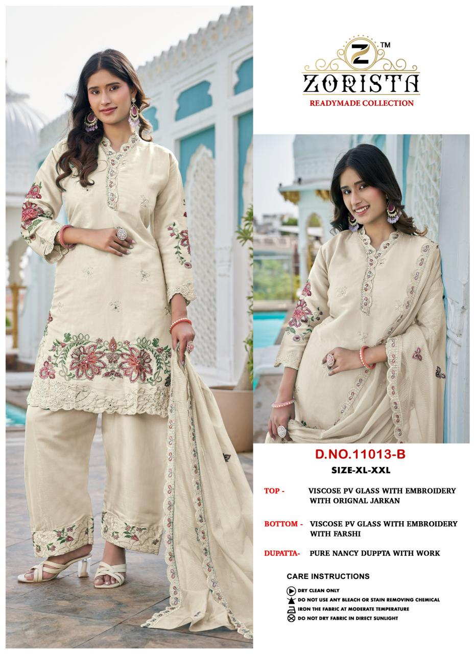 Zorista 11013 catalog wholesale pakistani suits materials