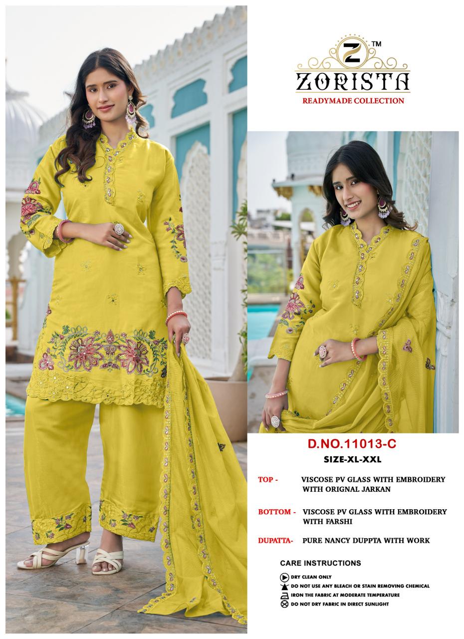 Zorista 11013 catalog wholesale pakistani suits materials