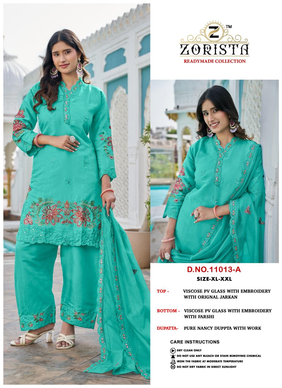Zorista 11013 catalog wholesale pakistani suits materials