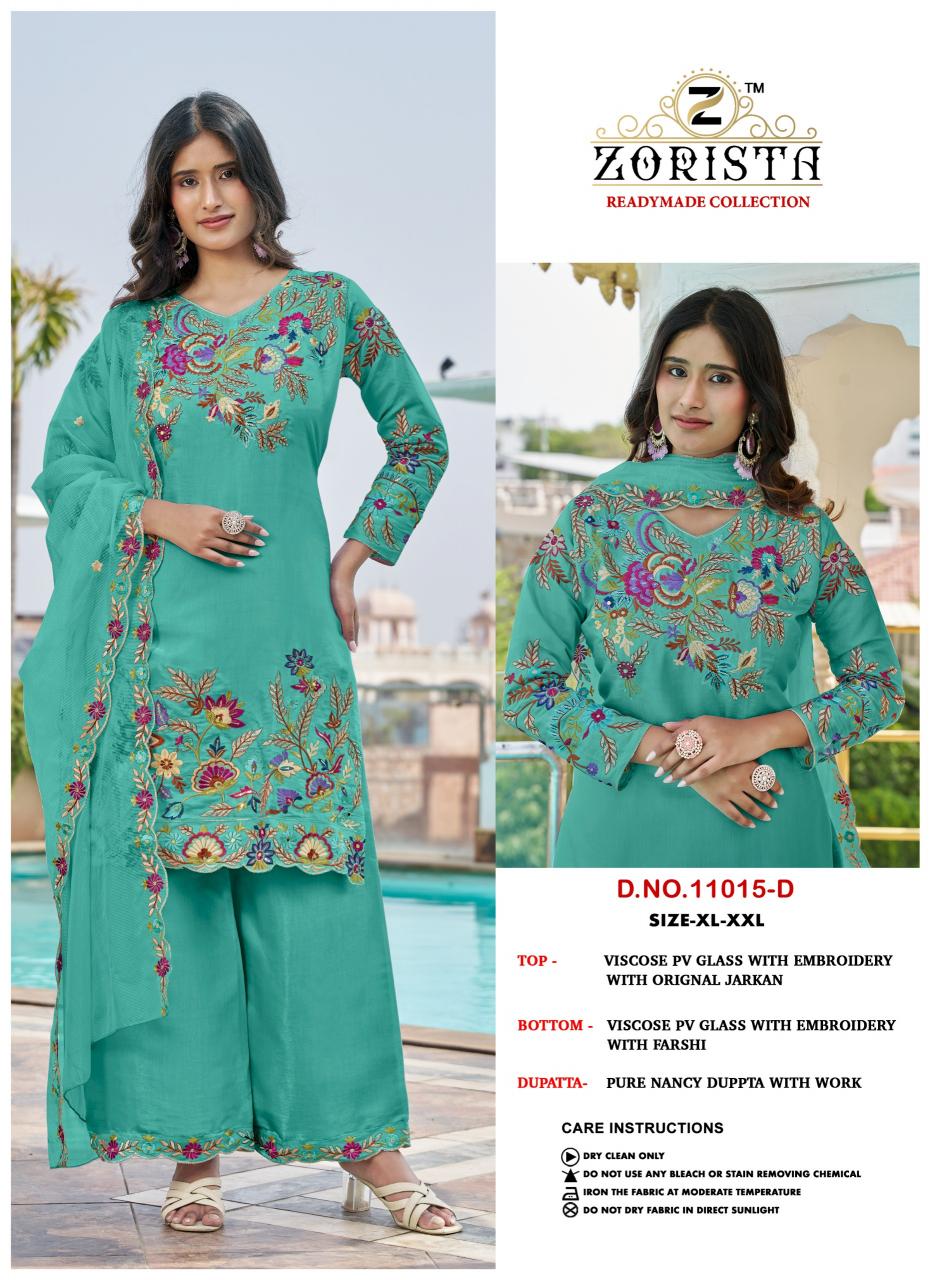 Zorista 11015 catalog pakistani stitched suits wholesale