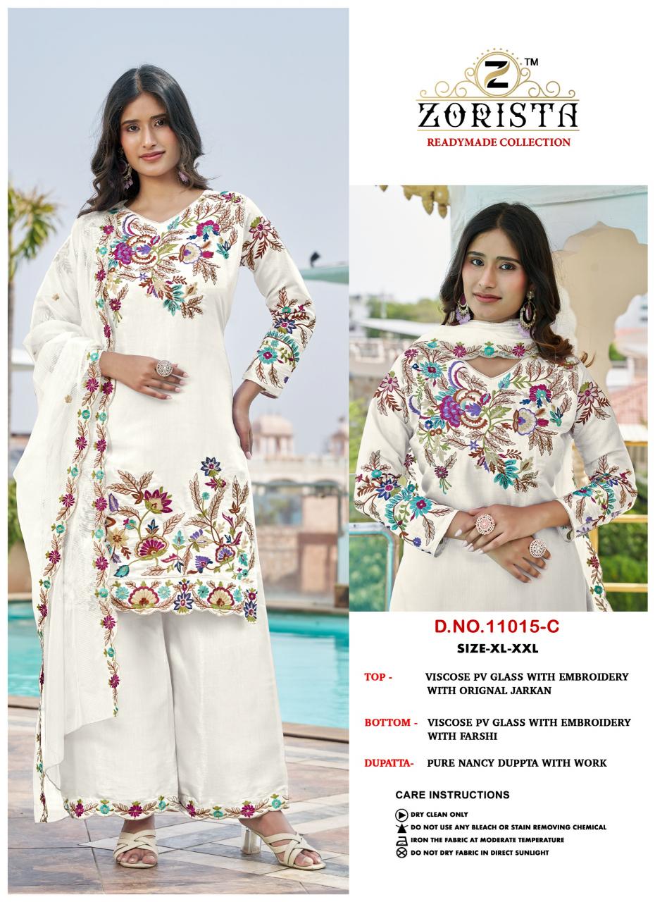 Zorista 11015 catalog pakistani stitched suits wholesale