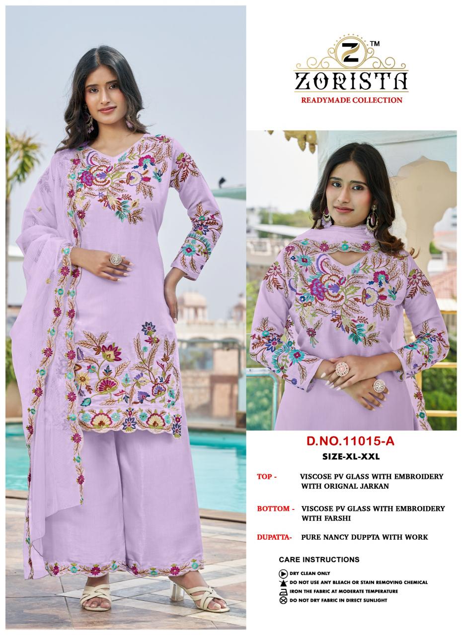 Zorista 11015 catalog pakistani stitched suits wholesale