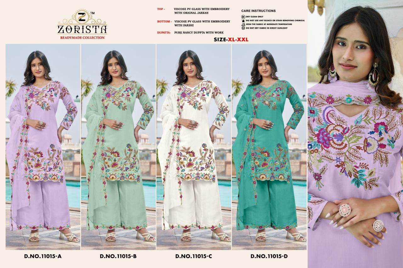 Zorista 11015 catalog pakistani stitched suits wholesale