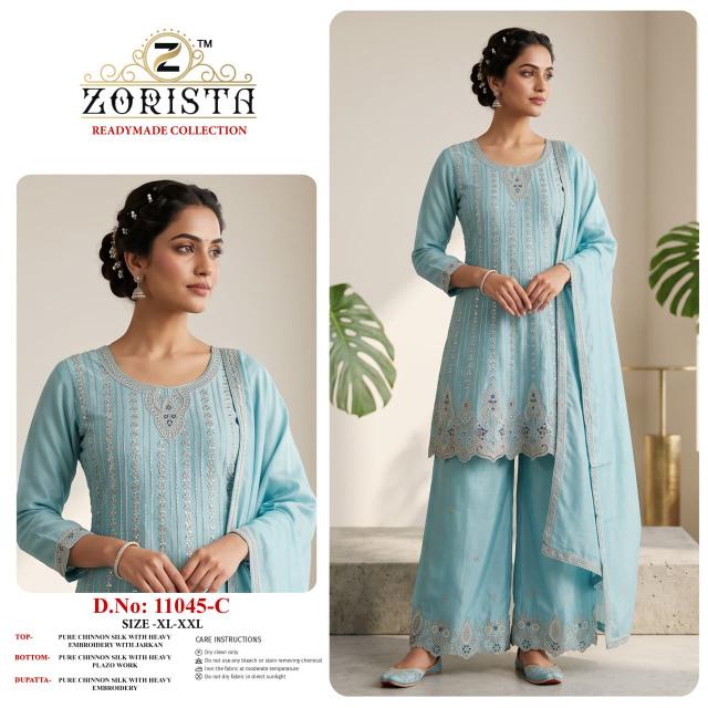 Zorista 11045 catalog pakistani stitched suits wholesale