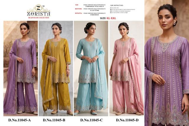 Zorista 11045 catalog pakistani stitched suits wholesale