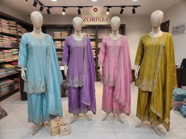 Zorista 11045 catalog pakistani stitched suits wholesale