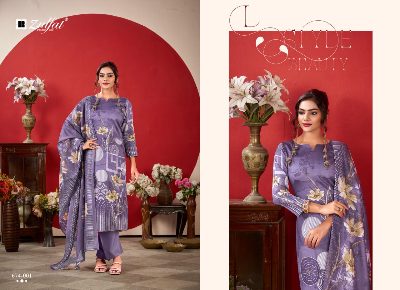 Zulfat Roshni vol 2 catalog wholesale cotton dress material in surat