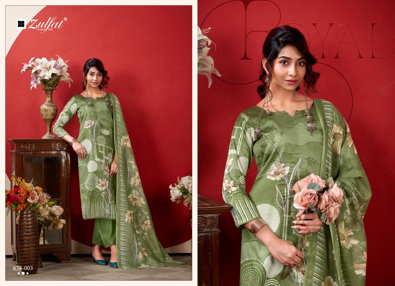 Zulfat Roshni vol 2 catalog wholesale cotton dress material in surat