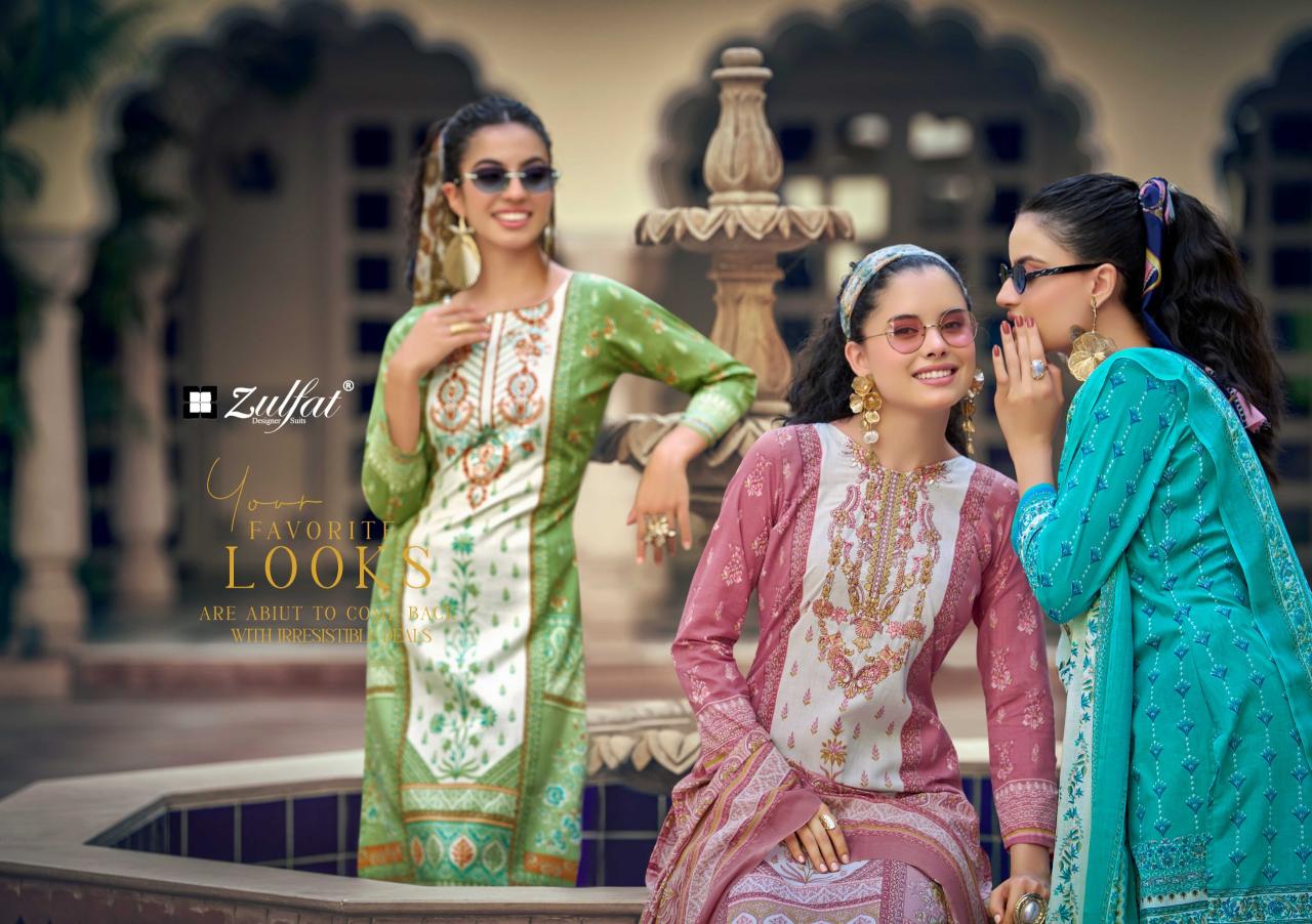 Zulfat Sana Safina vol 6 catalog cotton dress material surat