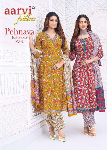 Aarvi Pehnava Vol-2 – Anarkali Style Kurti Pant With Dupatta - Wholesale Catalog