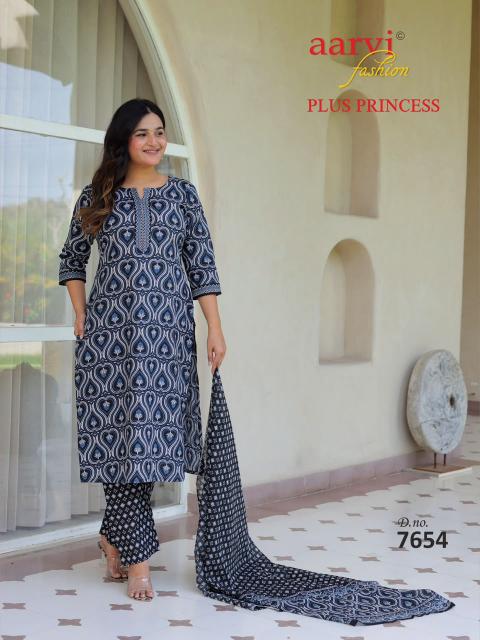 Aarvi Plus Princess Vol-6 – Kurti Pant With Dupatta - Wholesale Catalog