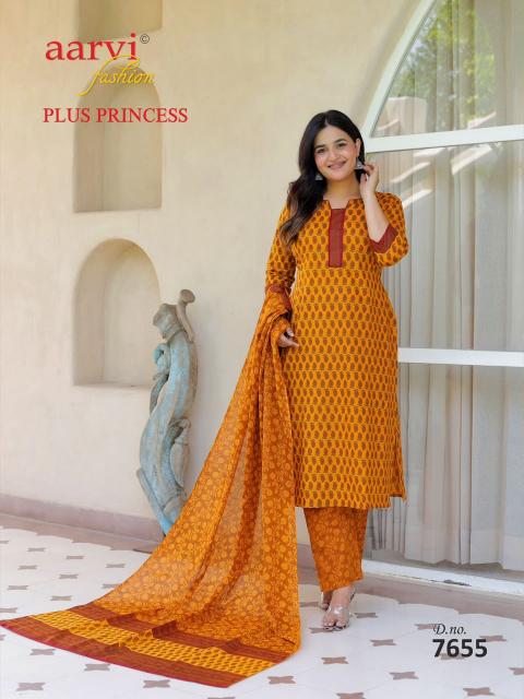 Aarvi Plus Princess Vol-6 – Kurti Pant With Dupatta - Wholesale Catalog