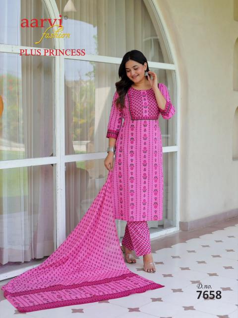 Aarvi Plus Princess Vol-6 – Kurti Pant With Dupatta - Wholesale Catalog