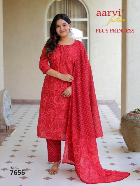 Aarvi Plus Princess Vol-6 – Kurti Pant With Dupatta - Wholesale Catalog