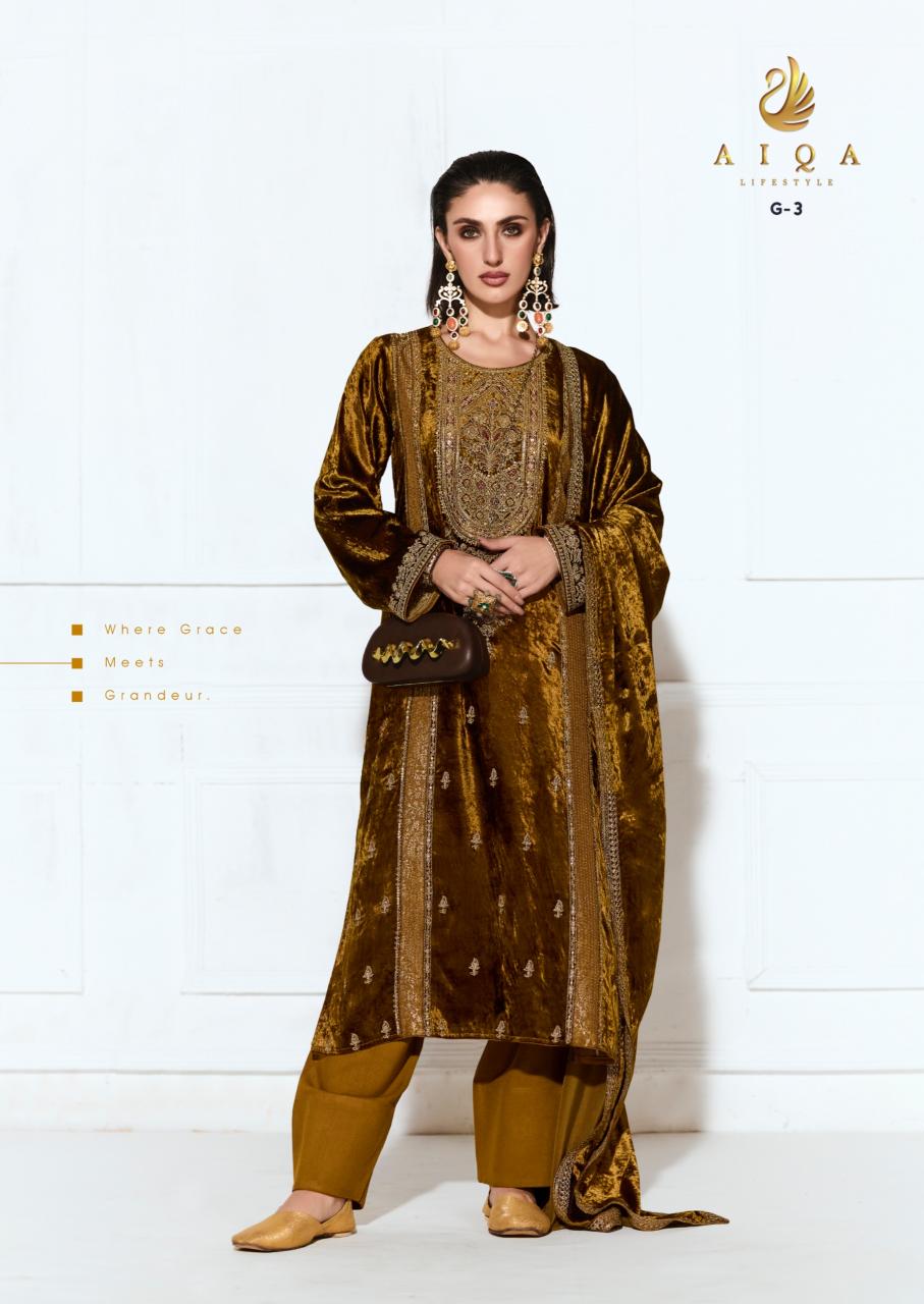 Aiqa Rubaab catalog indian salwar kameez wholesale price