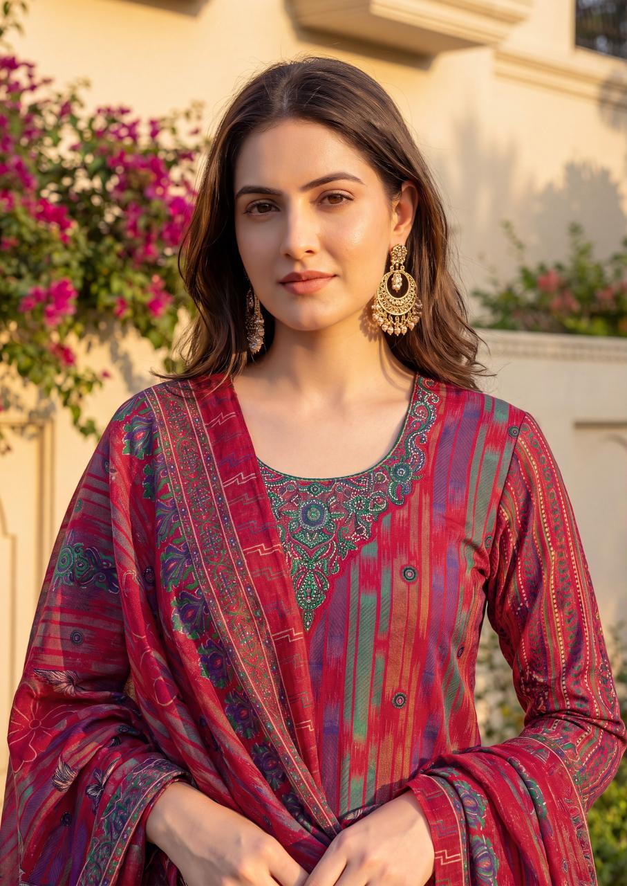 Alok Afghani Wool catalog surat dress material market