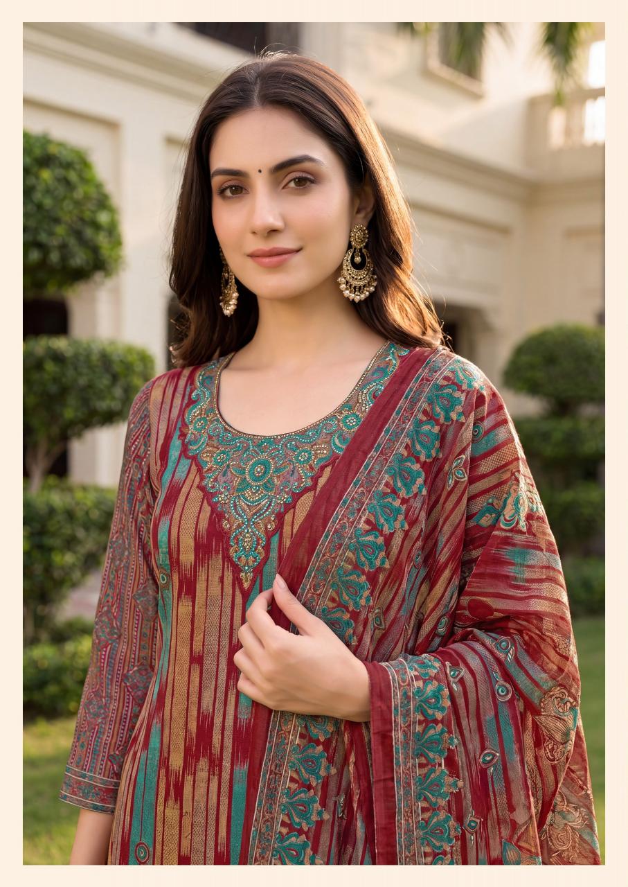 Alok Afghani Wool catalog surat dress material market