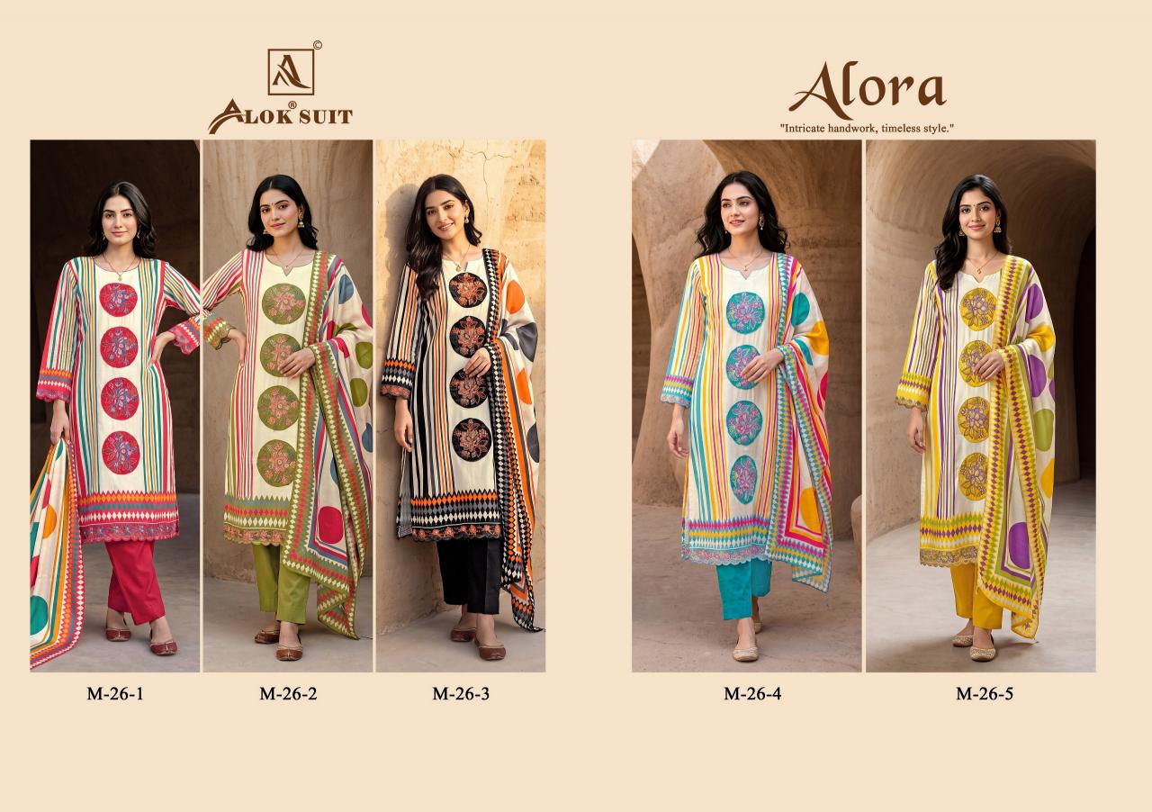 Alok Alora catalog new dress materials in surat wholessale