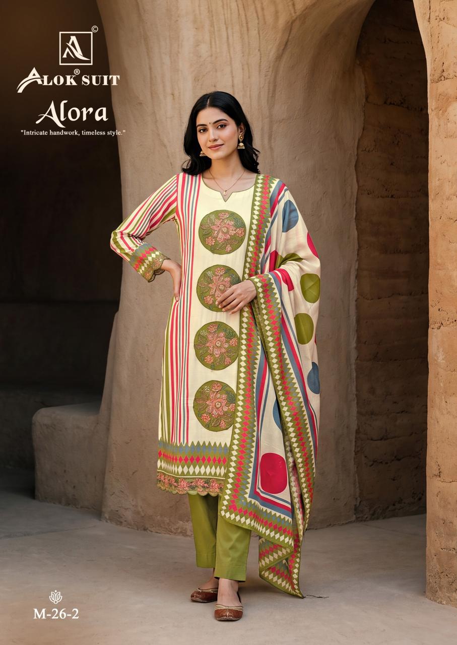 Alok Alora catalog new dress materials in surat wholessale
