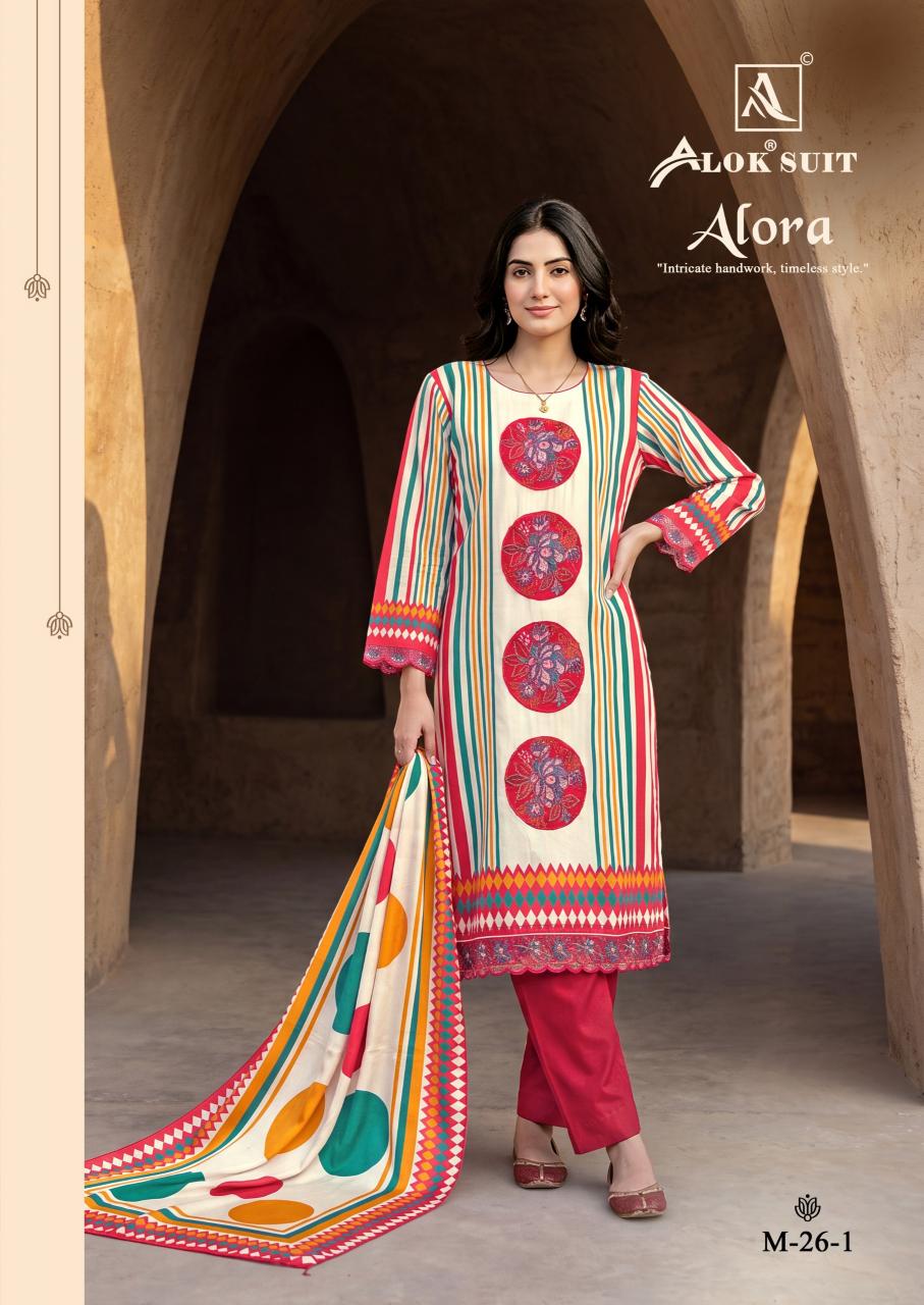 Alok Alora catalog new dress materials in surat wholessale