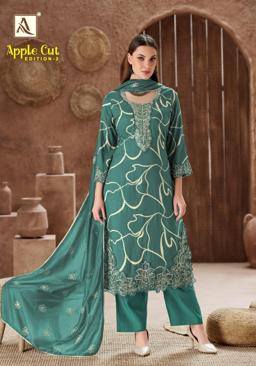 Alok Apple cut vol 2 catalog surat dress material market online