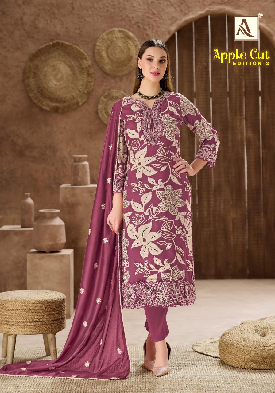 Alok Apple cut vol 2 catalog surat dress material market online