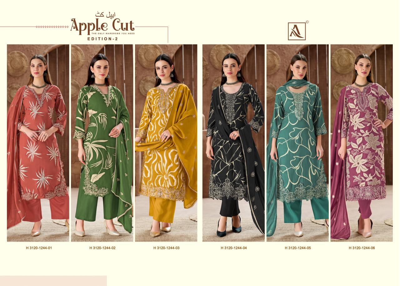 Alok Apple cut vol 2 catalog surat dress material market online