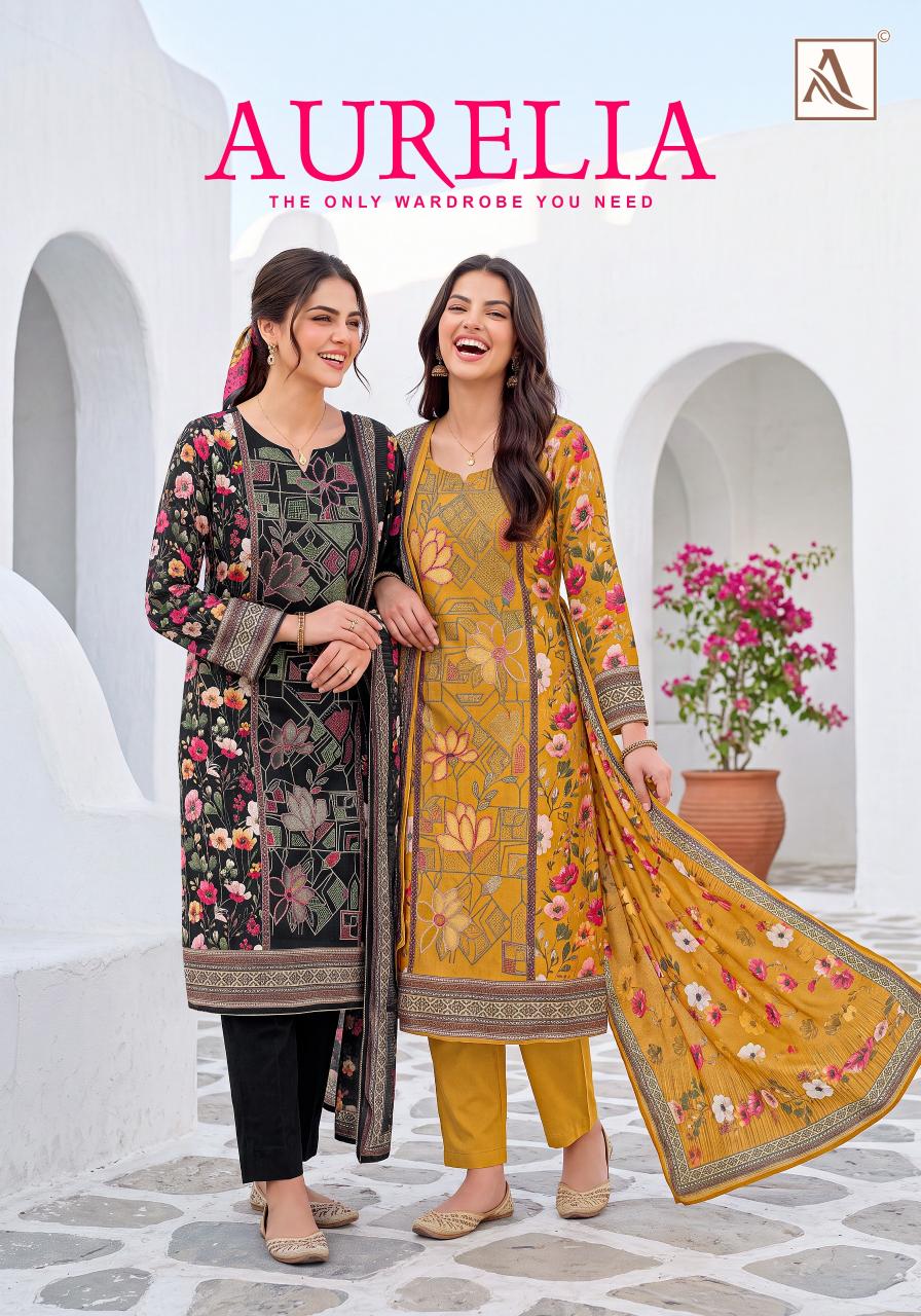 Alok Aurelia catalog surat wholesale market dress materials in pirce